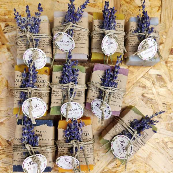 segnaposto sapone matrimonio ecologico